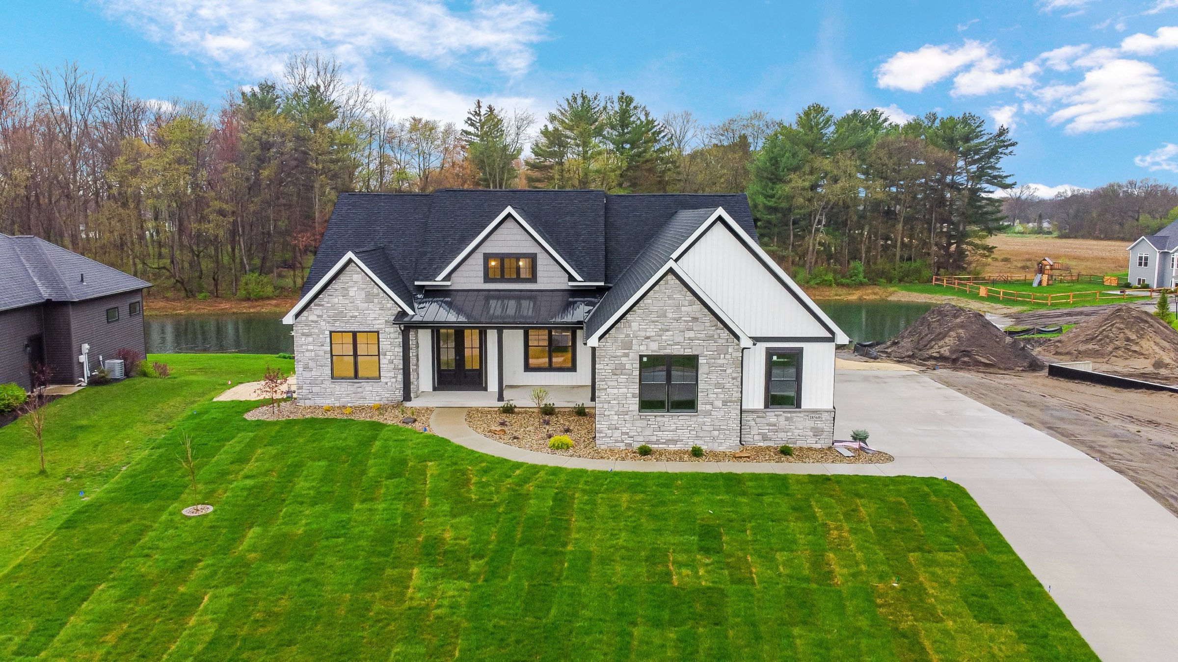 A custom home built by Eden Homes at Bradford Shores, South Bend